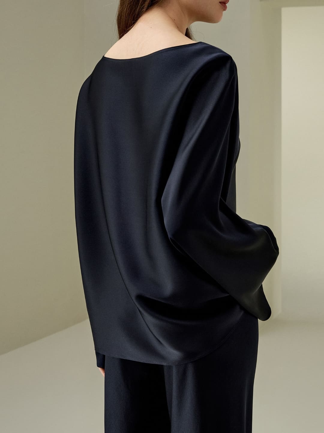 Palais Silk Charmeuse Crewneck Palazzo Set