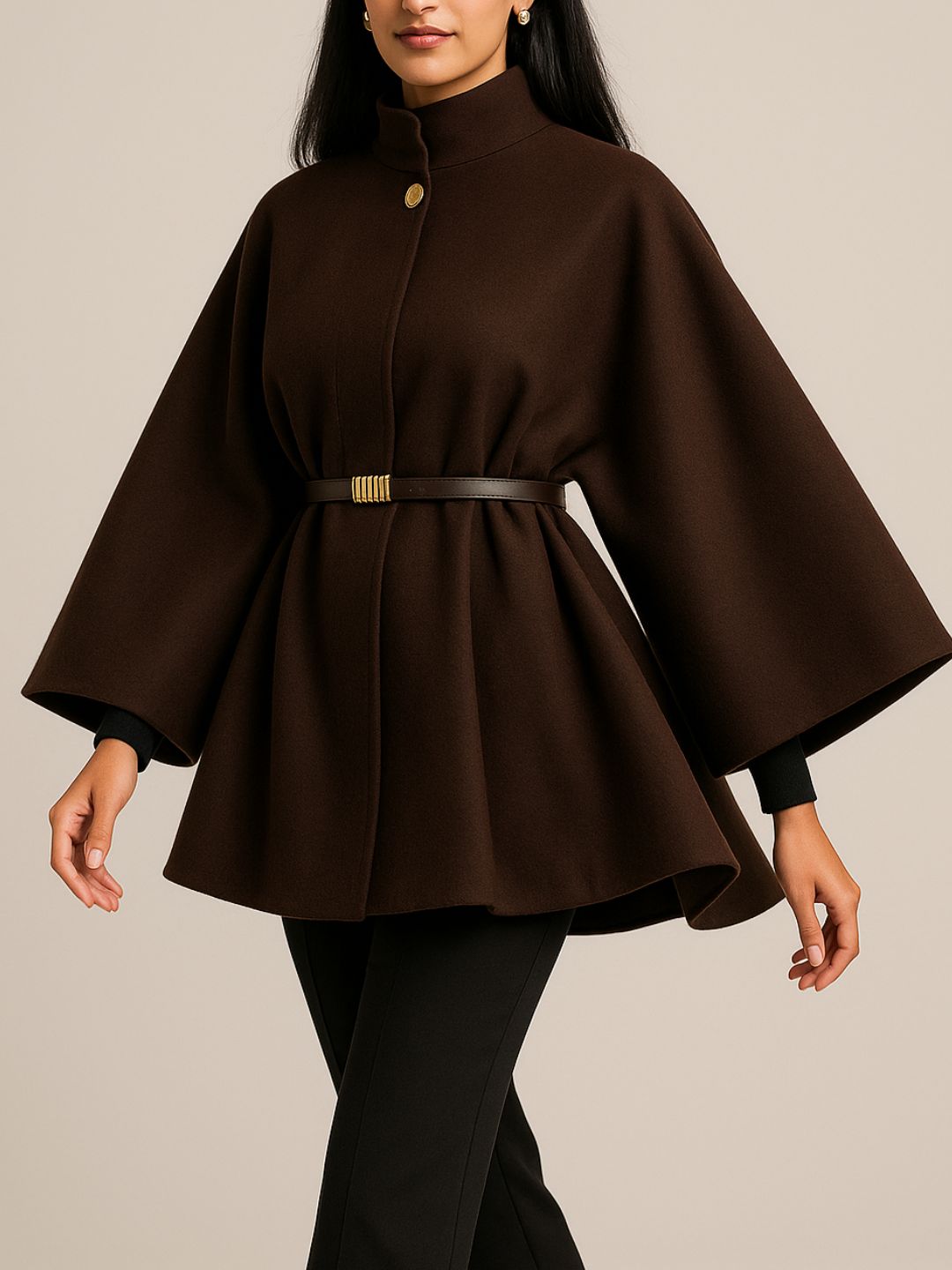 Palais Royale Belted Cape Coat
