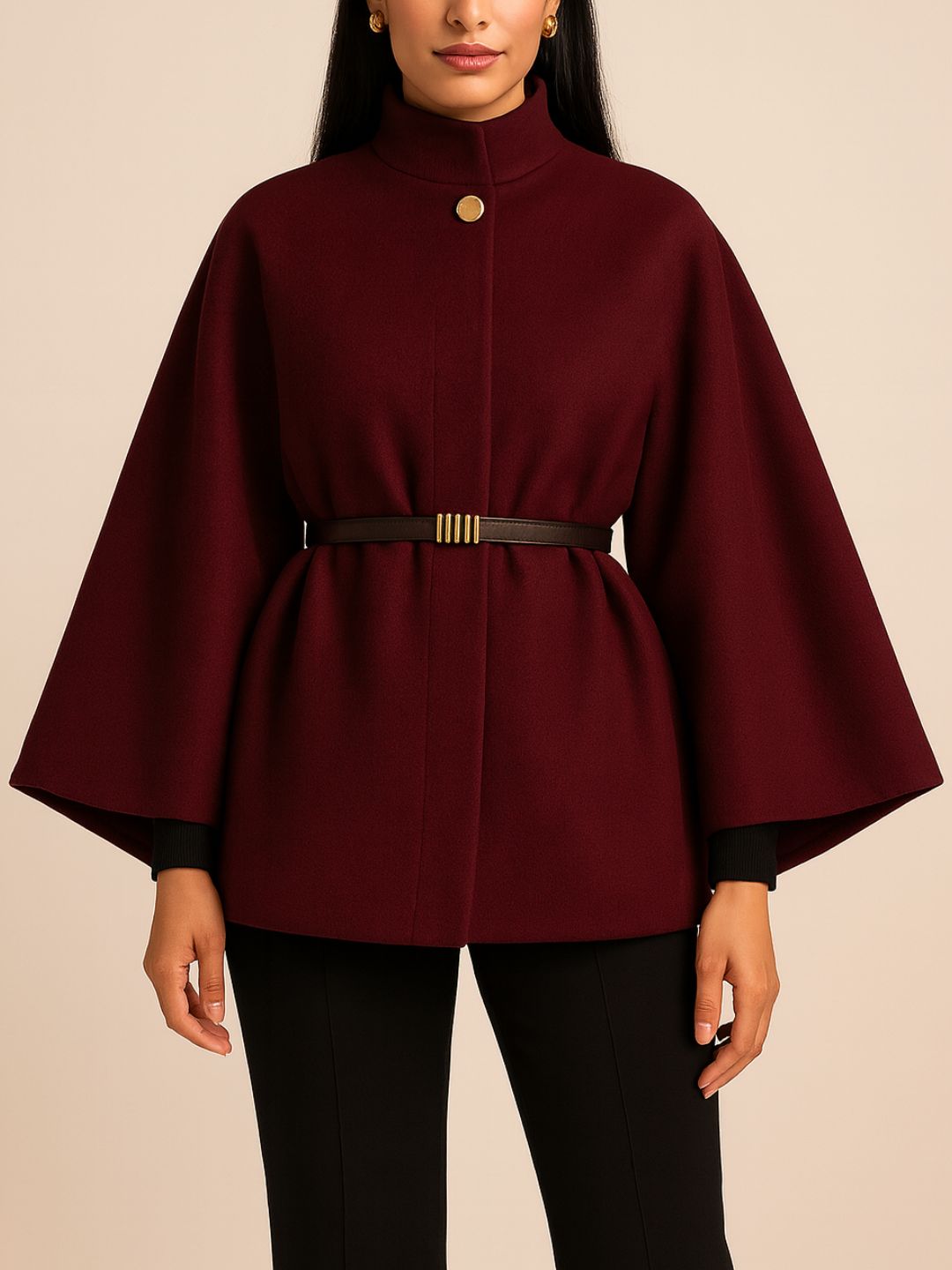 Palais Royale Belted Cape Coat
