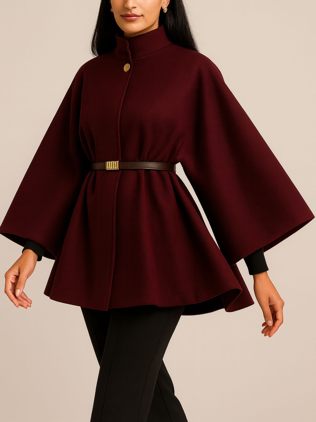 Palais Royale Belted Cape Coat