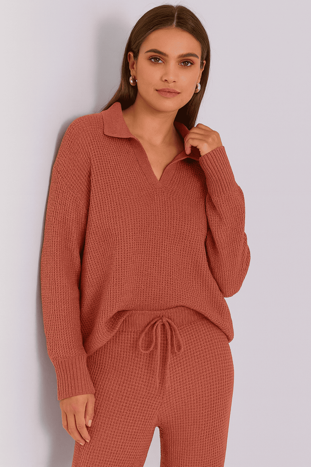 Waffle Knit Signature Lounge Set