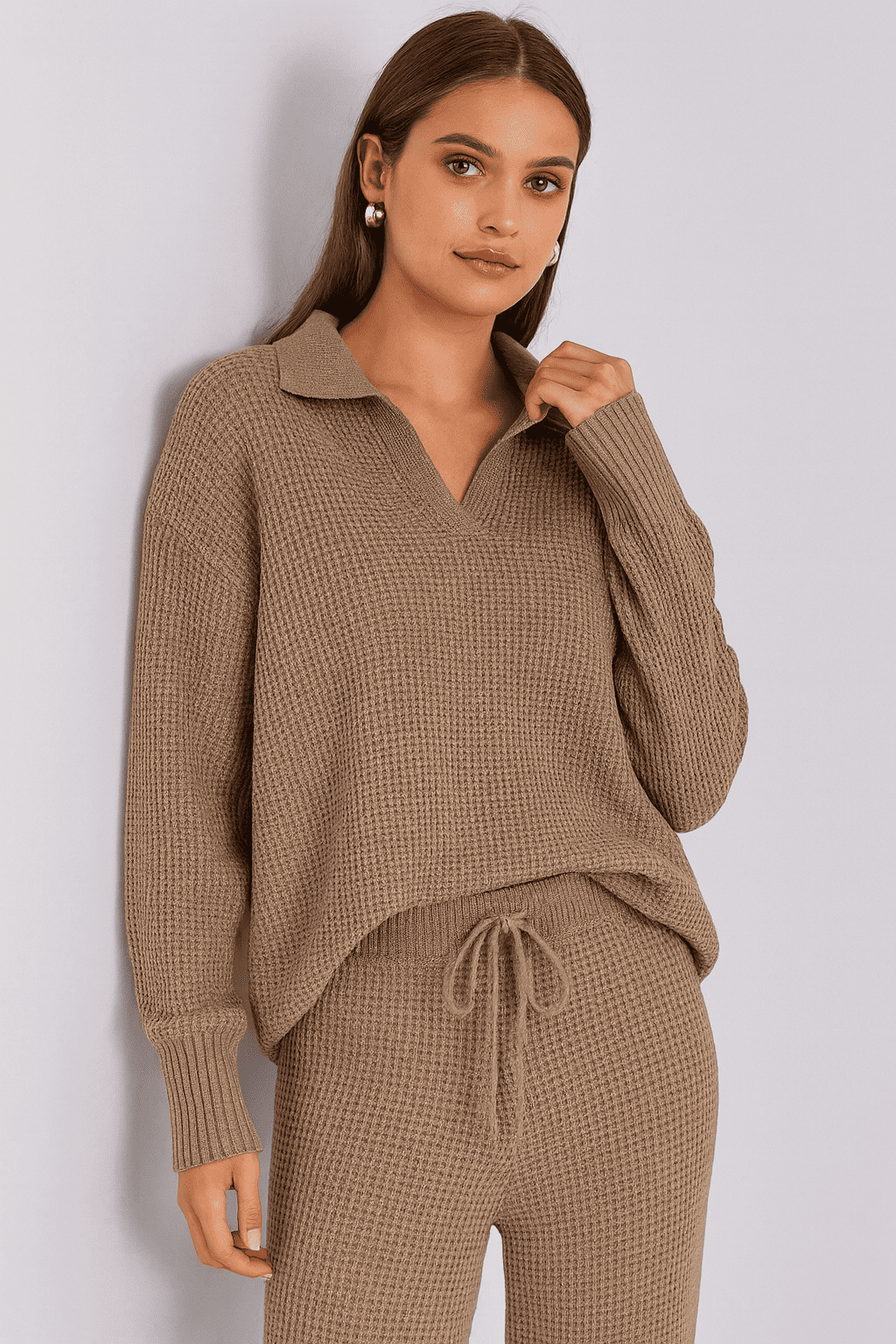 Waffle Knit Signature Lounge Set