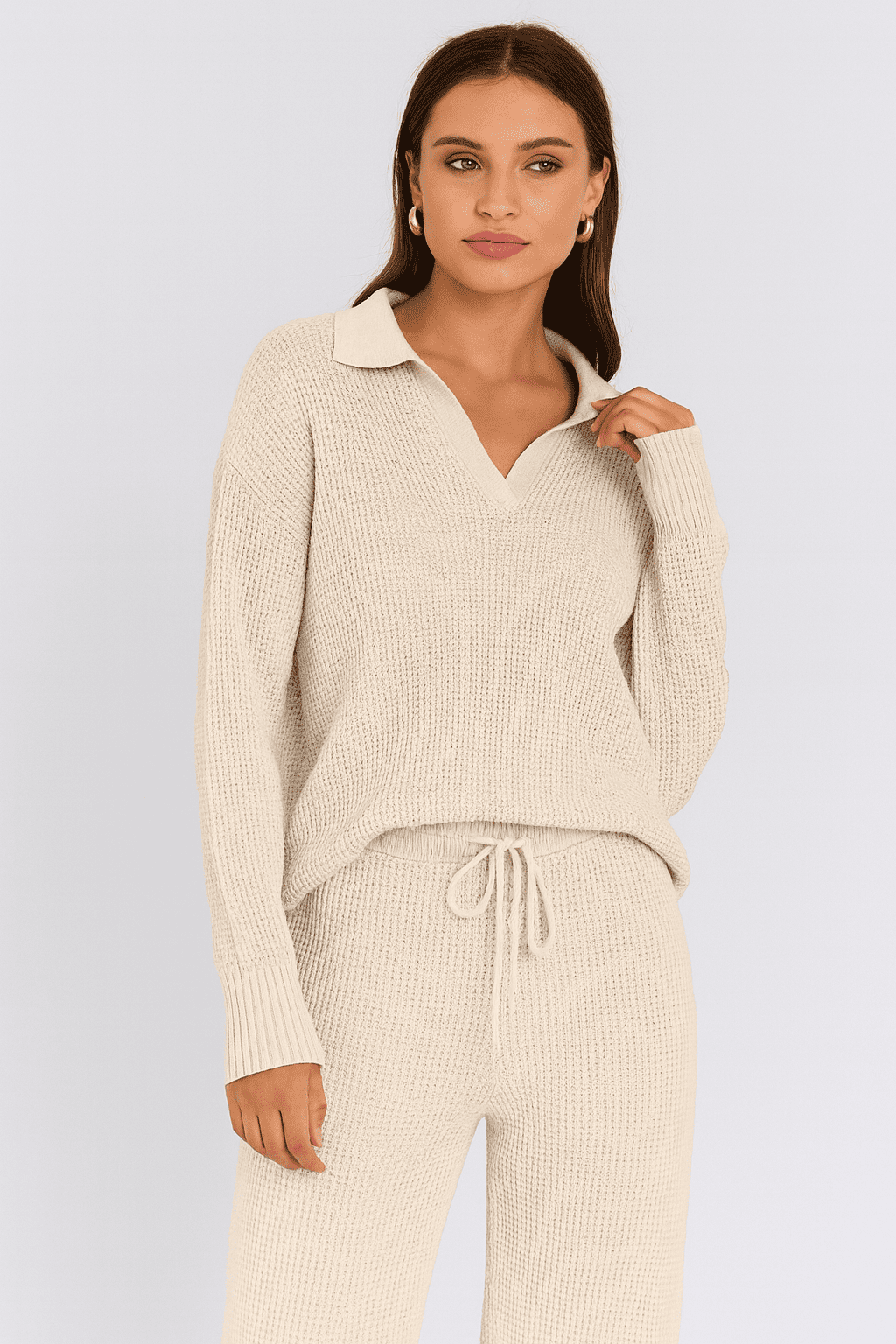 Waffle Knit Signature Lounge Set