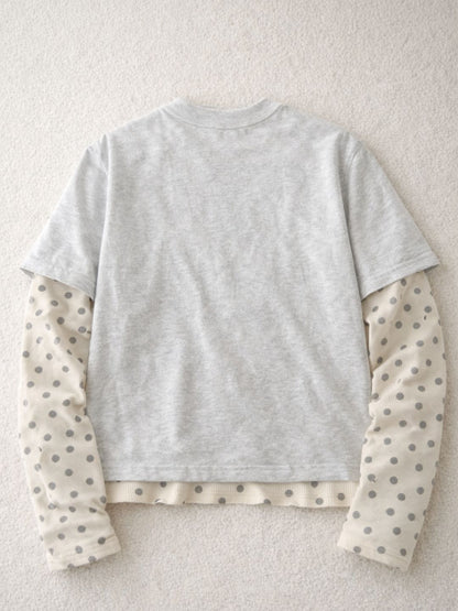 Layered Polka Long Sleeve Tee