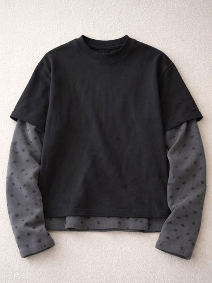 Layered Polka Long Sleeve Tee