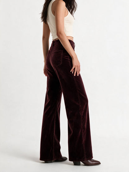 Berry Noir Velvet Palazzo Pant