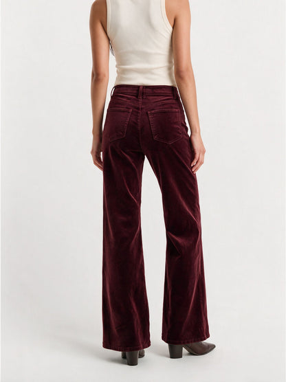 Berry Noir Velvet Palazzo Pant