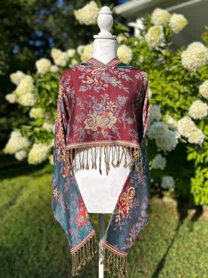 Cashmere Pashmina Cropped Hoodie