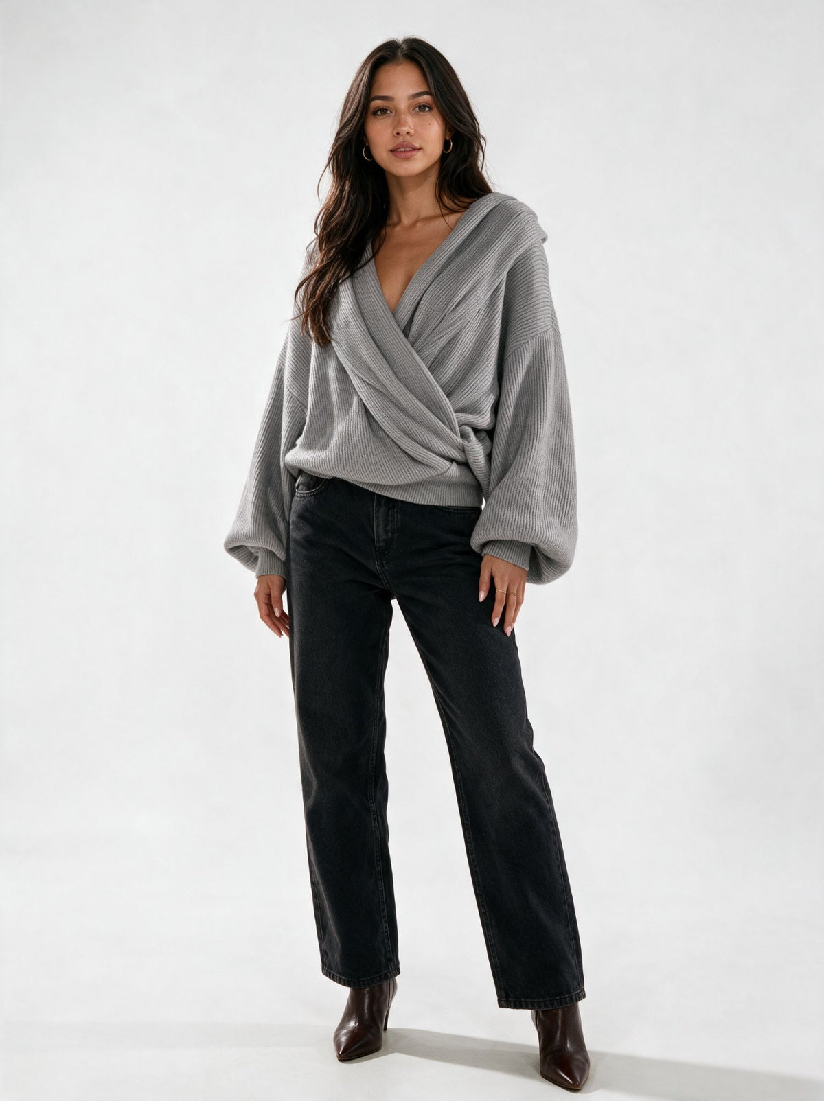 Elara Cross-Front Sweater