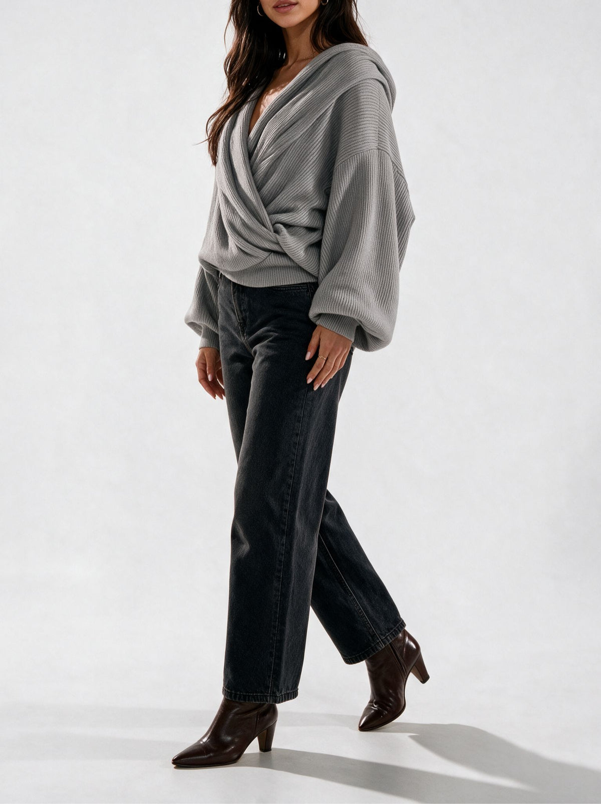 Elara Cross-Front Sweater