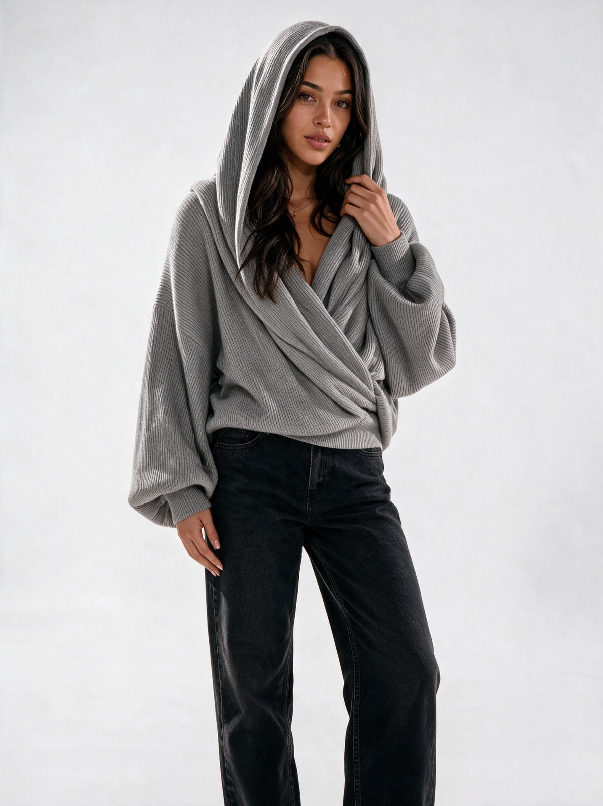 Elara Cross-Front Sweater