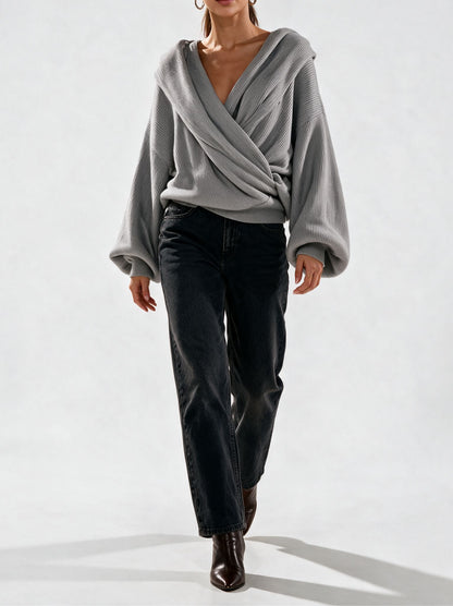 Elara Cross-Front Sweater