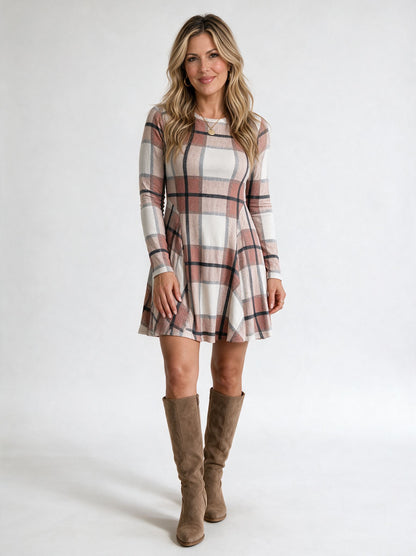 Rowan Plaid Knit Dress