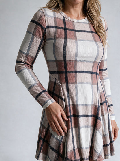 Rowan Plaid Knit Dress
