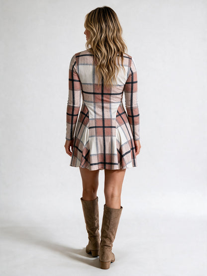 Rowan Plaid Knit Dress