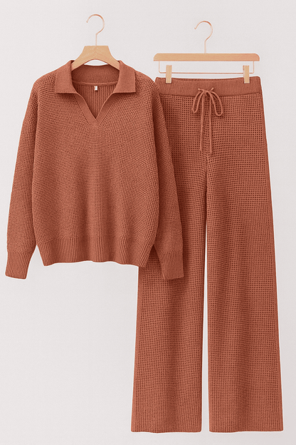Waffle Knit Signature Lounge Set