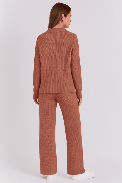Waffle Knit Signature Lounge Set