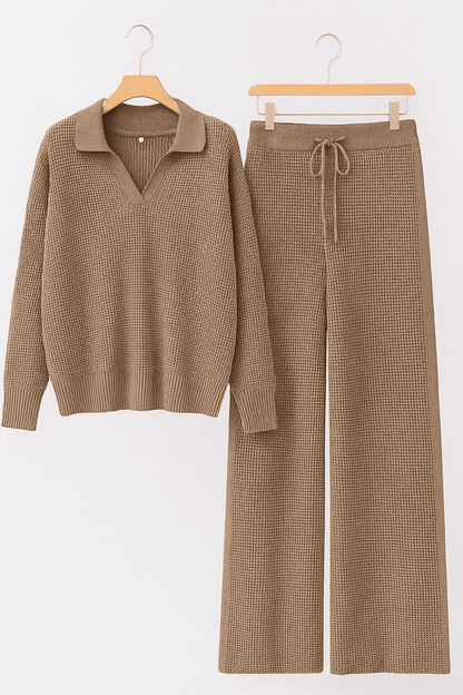 Waffle Knit Signature Lounge Set