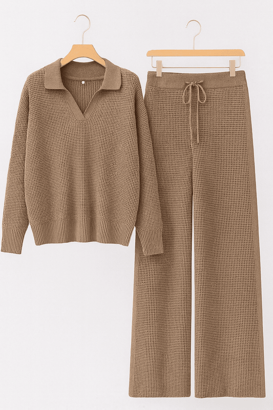 Waffle Knit Signature Lounge Set