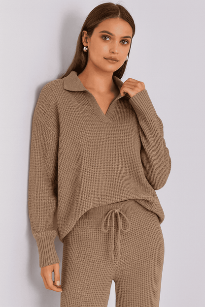 Waffle Knit Signature Lounge Set